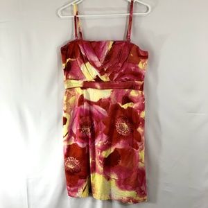 ☀️New York &Company Pink Floral Fit/ Flare Dress
